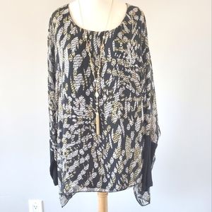 LB Chiffon Longsleeve Dolman Blouse Sz. 18/20